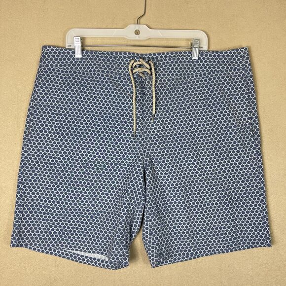 Faherty Shorts Mens 38 Blue Beacon Swim Trunk Board Shorts Beach Preppy Adult‎ - Picture 1 of 10